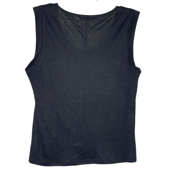 Banana Republic Black Linen Tank Top size S - Picture 2 of 9